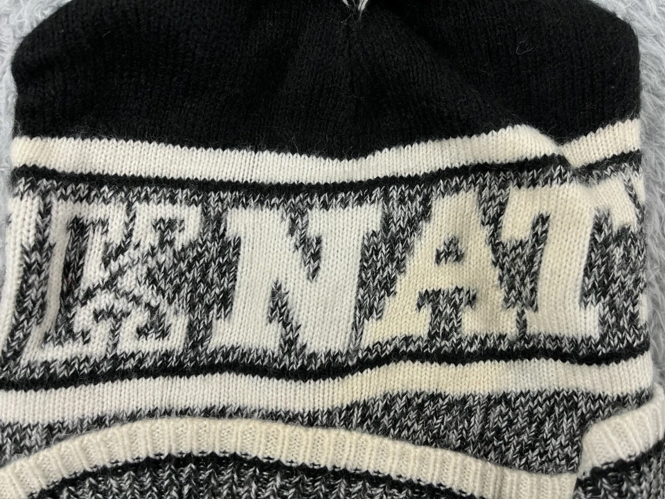 Victoria's Secret Gorro Toque Adulto Talla Única Negro Blanco Pom PINK NATION Acrílico Foto 2 de 4