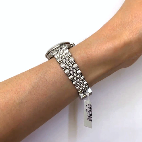 Rolex Datejust Custom Diamond Pave 16200 Jubilee Band Diamond Dial Bezel 26mm Wa - Video 1 of 1