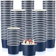 100 Pcs Ice Cream Bowls Disposable Dessert Cups Yogurt Sundae Containers Disp...