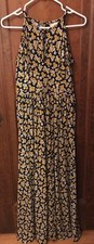Michael Kors Maxi long dress black yellow petite small