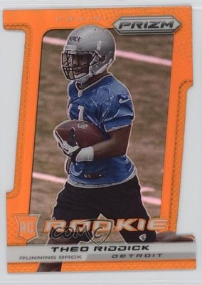 2013 Panini Prizm Orange Die-Cut 10/50 Theo Riddick #291 Rookie RC yj7