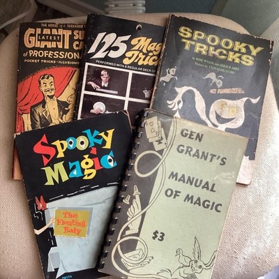 Vintage Lot of Magic Tricks Books, 5 books