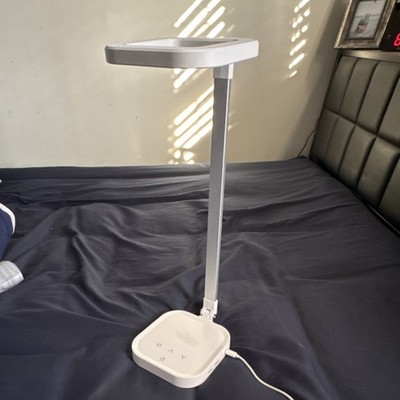 White LED Adjustable Desk Lamp Touch Control USB Powered Modern Matte Finish