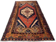 Amazing Hand Knotted Antique Turkish Wool Area Rug 7.2 x 3.11 Ft