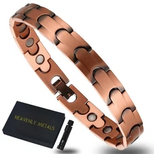 Women’s Pure Copper Magnetic Bracelet Puzzle Style – Adjustable Fit, Gift Box