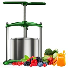Fruit Wine Press - 100% Natural Juice Maker for Apple, Carrot, Orange, Berry ...