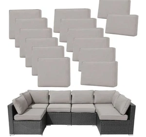 14 Pack Outdoor Cushion Covers for Patio Furniture Replacement Waterproof 27.6”