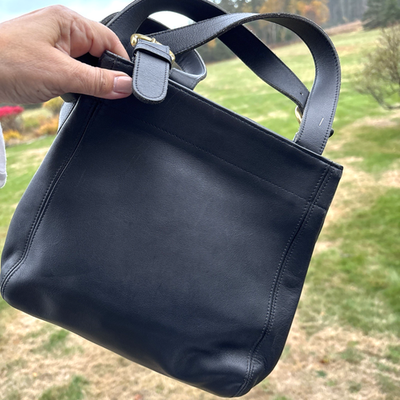 Vtg 90s Coach Waverly Soho Buckle Bag Classic Black Leather