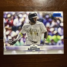 2025 Stadium Club Adael Amador Blue Foil SP Rockies RC