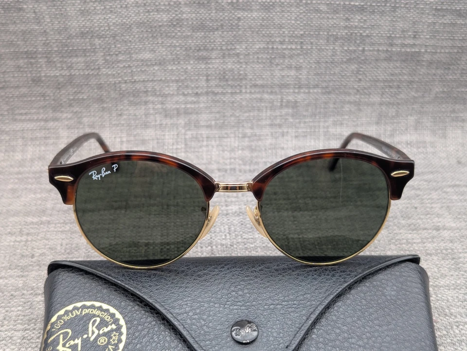 Ray-Ban Clubround Polarised Sunglasses RB4246 51mm Tortoiseshell / Green, photo 2 of 5