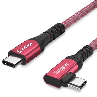 USB-C to USB C Cable 100W Power Delivery 3ft 90 Degree Type C Cord