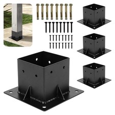 4x4 Post Base Brackets, 4 pcs Deck Post Base Fit 4"x4" Post