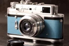 ZORKI 4 Serviced CLA USSR LEICA 35mm Film Blue Camera Industar-50 3.5/50mm Lens