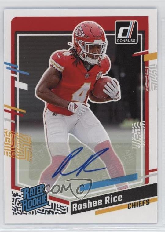 2023 Panini Donruss Rated Rookie Auto Rashee Rice #350 Rookie Auto RC qf8