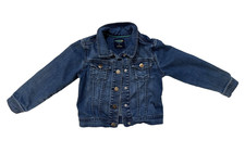 OshKosh Jacket Toddler 5T Blue Denim Jean Trucker Button Genuine Kids Edition