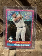 2025 Topps Heritage - Jake Burger #352 Chrome Pink Sparkle Refractor