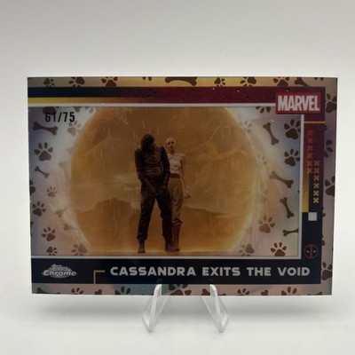 topps chrome deadpool casandra exits the void #91 /75 dogpool