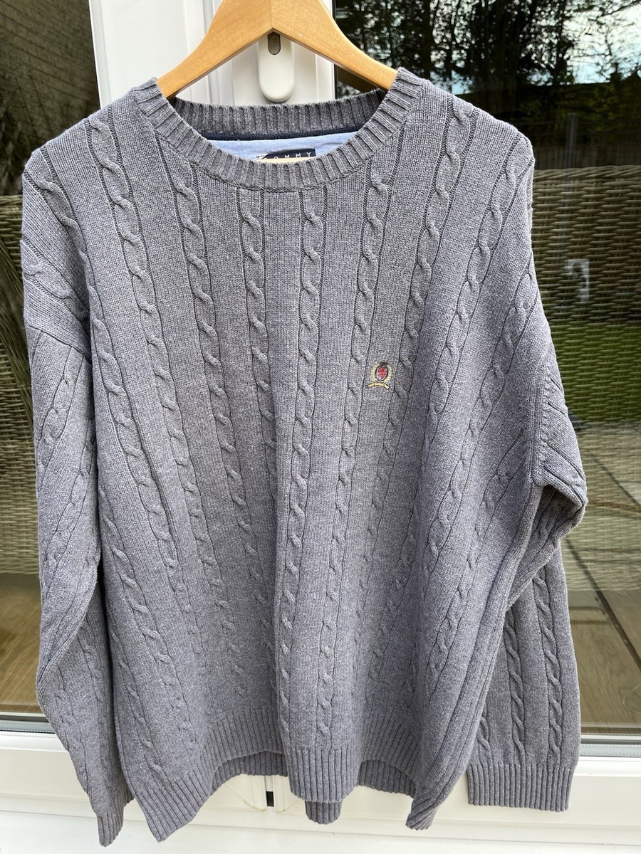 Tommy Hilfiger Men's Grey Jumper XL Great Additional To Any Wardrobe