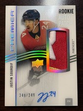 2023-24 Upper Deck Premier Justin Sourdif Acetate Rookie Patch Auto 249/249