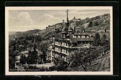 Radebeul, view of the Bilz sanatorium, postcard 
