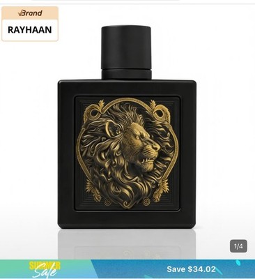 Rayhaan Men's Lion EDP Spray 3.4 oz Fragrance