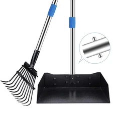 QiMH Upgraded Dog Pooper Scooper Extra Large Adjustable Long Handle Stainless...