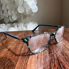 Chelsea Morgan CM 6010 BL Eyeglasses Frame tortoise Blue Cat Eye 53-16 135mm SN!