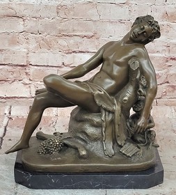Signed Mario Nick Bronze Saturn Statue Roman Mythology God Sculpture Fine
