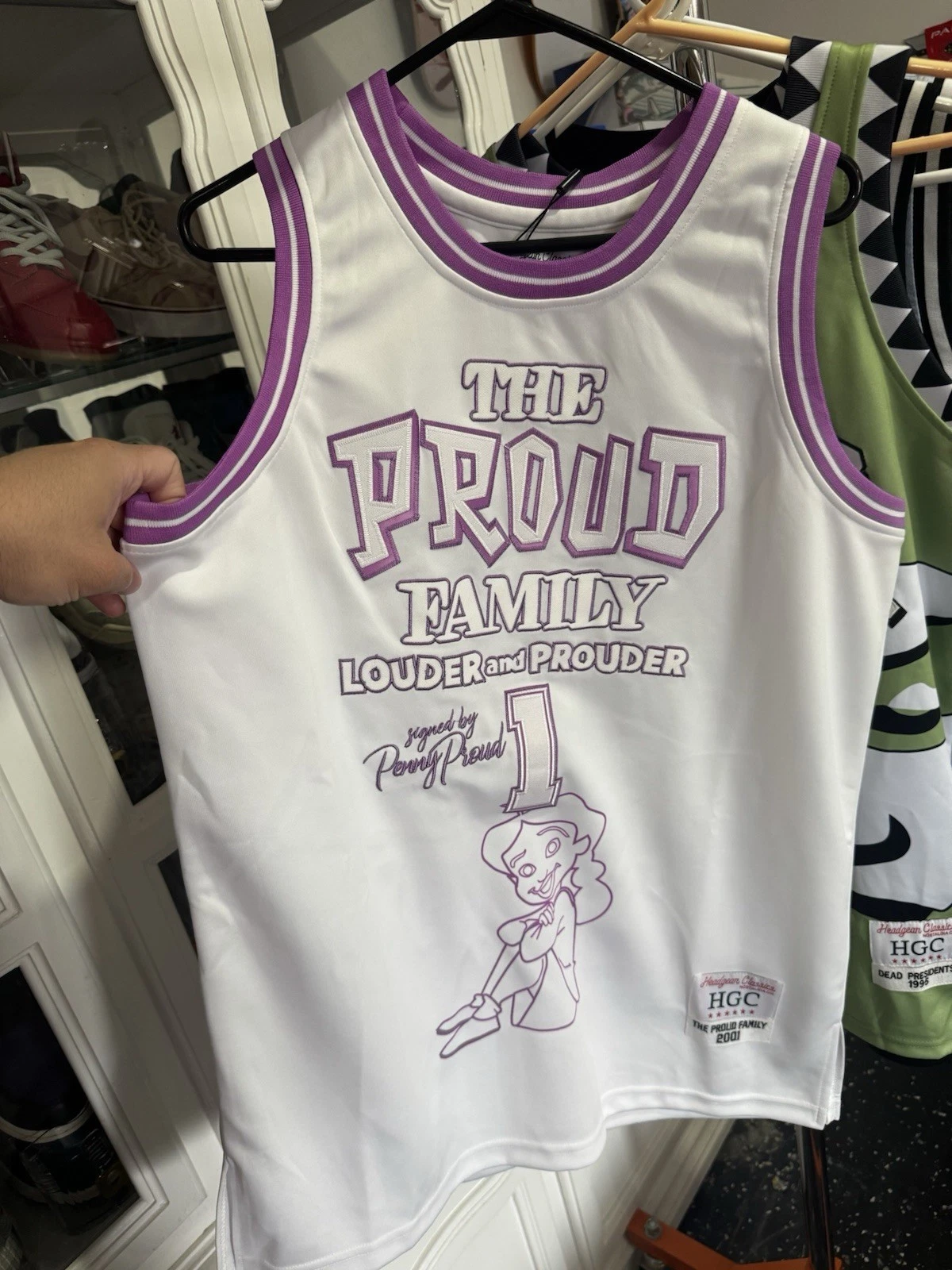 The Proud Family HeadGear Classics PENNY #1 Basketball Jersey NWT size L
Opens in a new window or ta