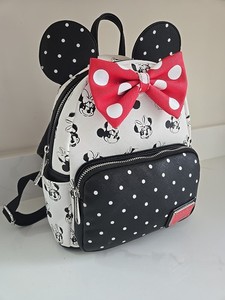Disney Parks Loungefly Minnie Mouse Mini Backpack Polka Dot W/Bow 2022