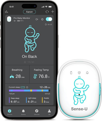 Pro Baby Breathing Movement & Sleep Position Monitor with Gentle Vibration Alert