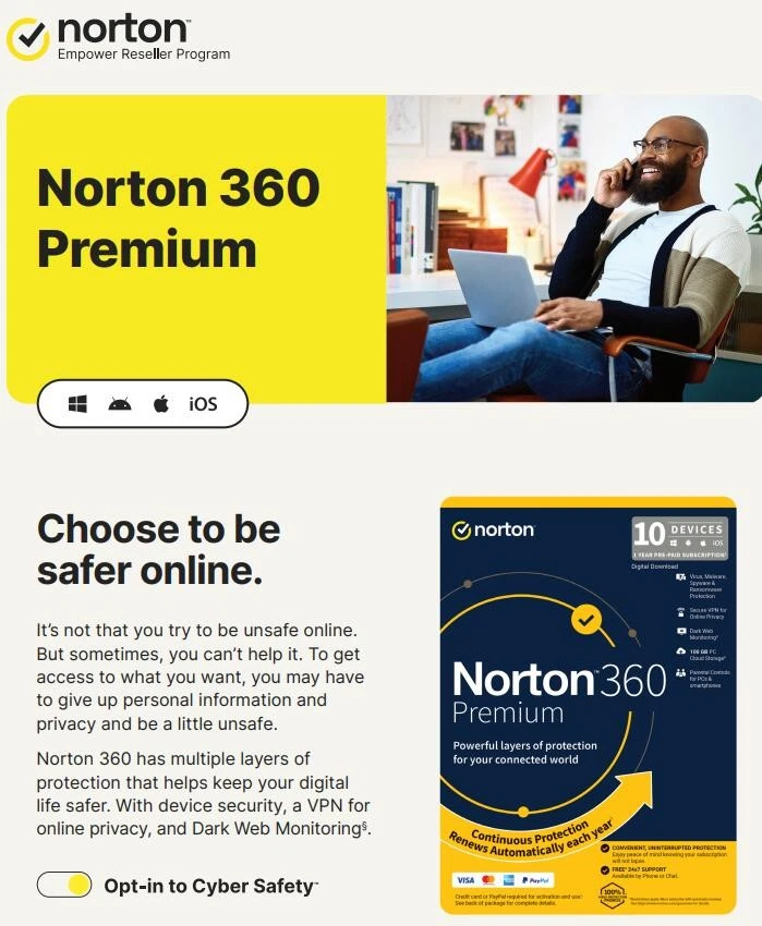 Norton 360 Premium, Deluxe, Secure VPN, Identity Advisor Email LICENCE Key