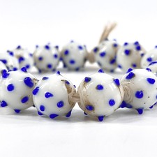 Rare Raised Dot Skunk Venetian Trade Beads