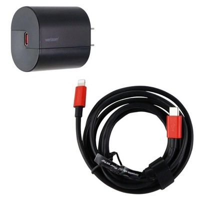 Verizon 30W Fast Charge USB-C Wall Adapter with 6-Foot USB-C To Apple Cable