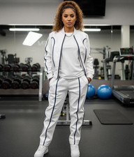 Women Jogging Tracksuit Genuine Leather Track Suit Sweat suit Premium Wear