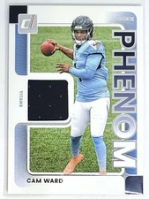 Cam Ward 2025 Donruss Phenom #RPJ-CWD Rookie Card Patch - Tennessee Titans. rookie card picture