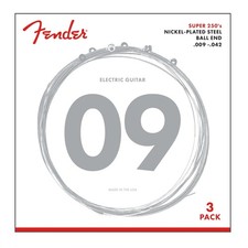 Fender Super 250s Nickel Plated Steel Strings 3 Pack