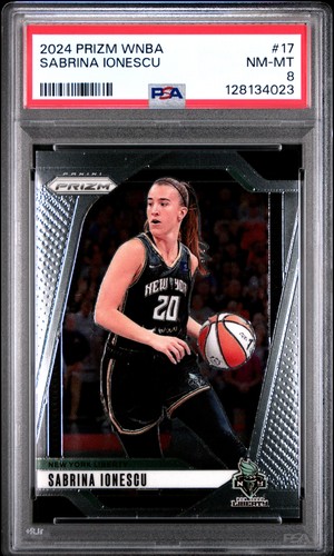 2024 PANINI PRIZM WNBA #17 SABRINA IONESCU PSA 8