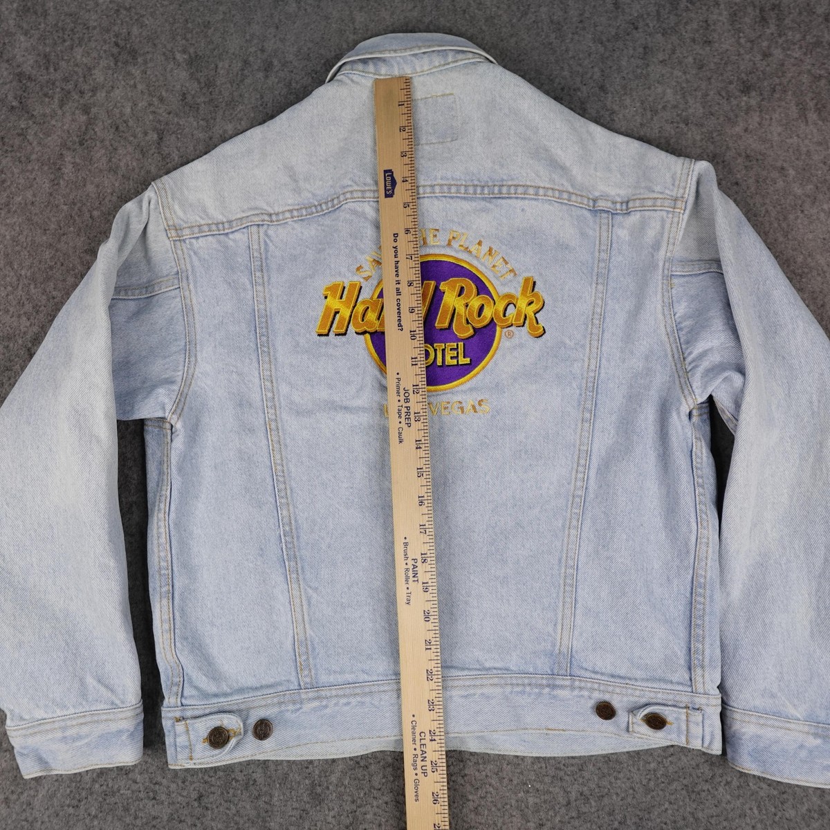Vintage Hard Rock Cafe Jacket Mens Small Denim Las Vegas Hotel