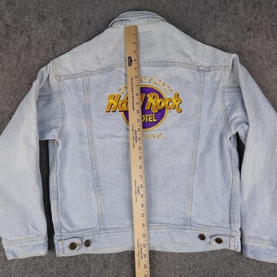 Vintage Hard Rock Cafe Jacket Mens Small Denim Las Vegas Hotel