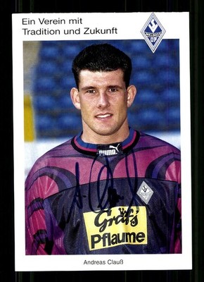 Andreas Clauß Autogrammkarte Waldhof Mannheim 1995-96 Original + A 258385