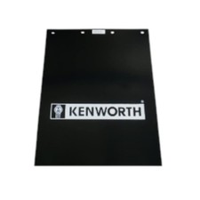 24x30bkwf Oem Kenworth Mud Flap 24x30 Black 316 Poly White Bar Logo