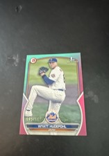 2023 Bowman Draft Wyatt Hudepohl #BD-147 Mets Aqua & Pink Gradient 195/199 (RC)