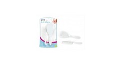 Fs092 First Steps Brush & Comb Set White EACH