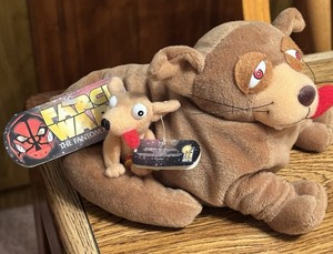 1997 Farce Wars Slobba the Mutt Dog Fantom Meanies Stuffed Plush Animal Vintage