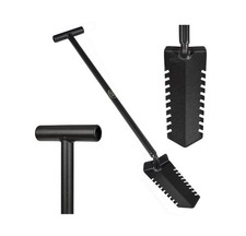 CKG Metal Detecting Shovel Digging Tool with Double Serrated Blade   Heavy