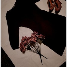 Long Sleeve Brown Knit  Sweater Dress Size Small 