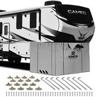 KNOX Fifth Wheel Trailer Skirt, Zippered Panels, Reflective Strips, 5.5x22.1-Ft