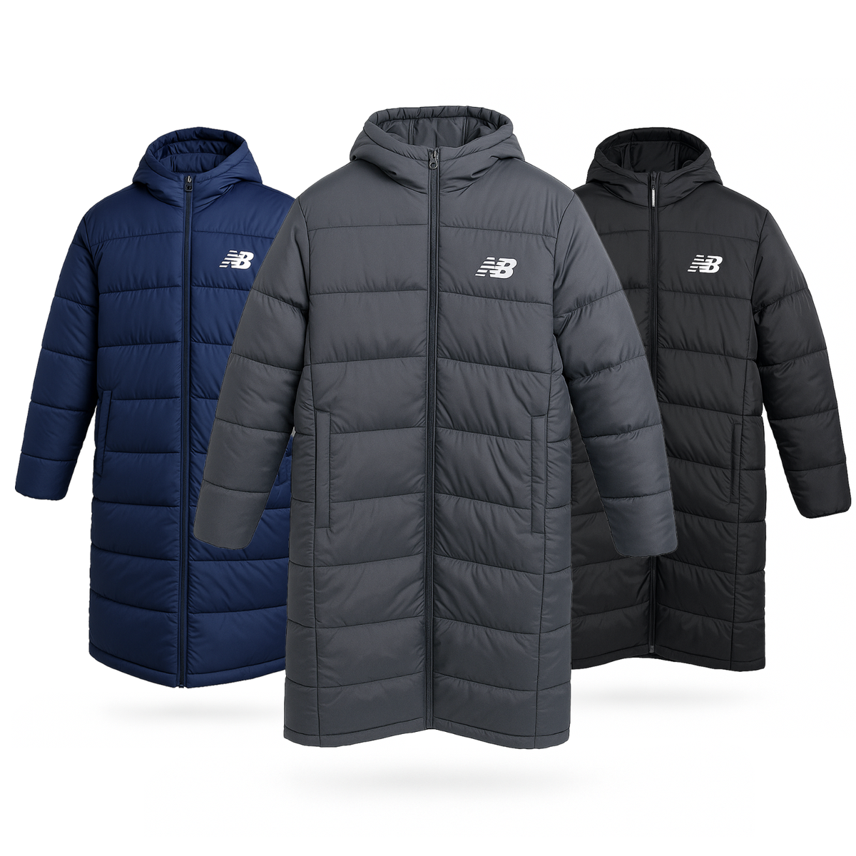 New Balance Men's Long Hood Full Zip Polyester Jacket With PU