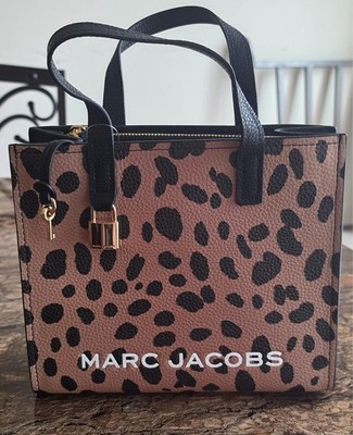 Marc Jacobs Cheetah Bold Mini Grind Tote Bag Black Multi Leather Crossbody NWT